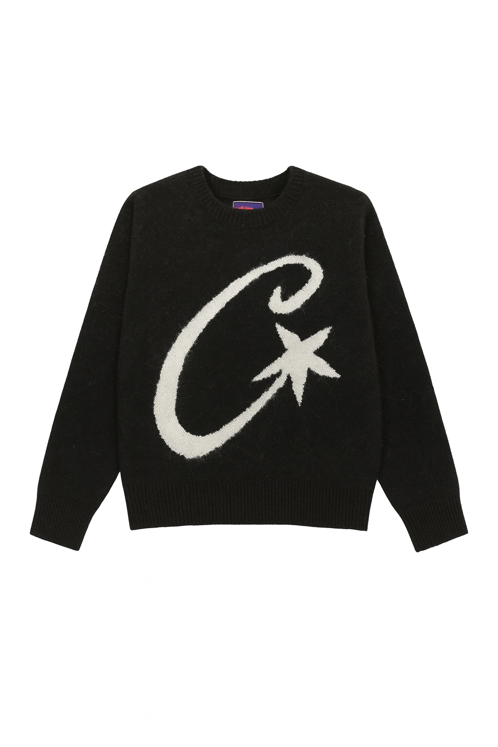 C KNIT SWEATER BLACK