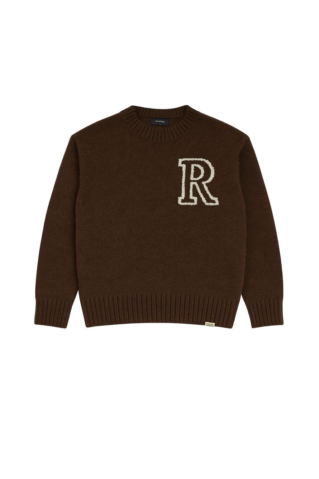 "R" INITIAL KNIT SWEATER