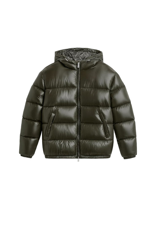 PUFFER JACKET OLIVE GREEN