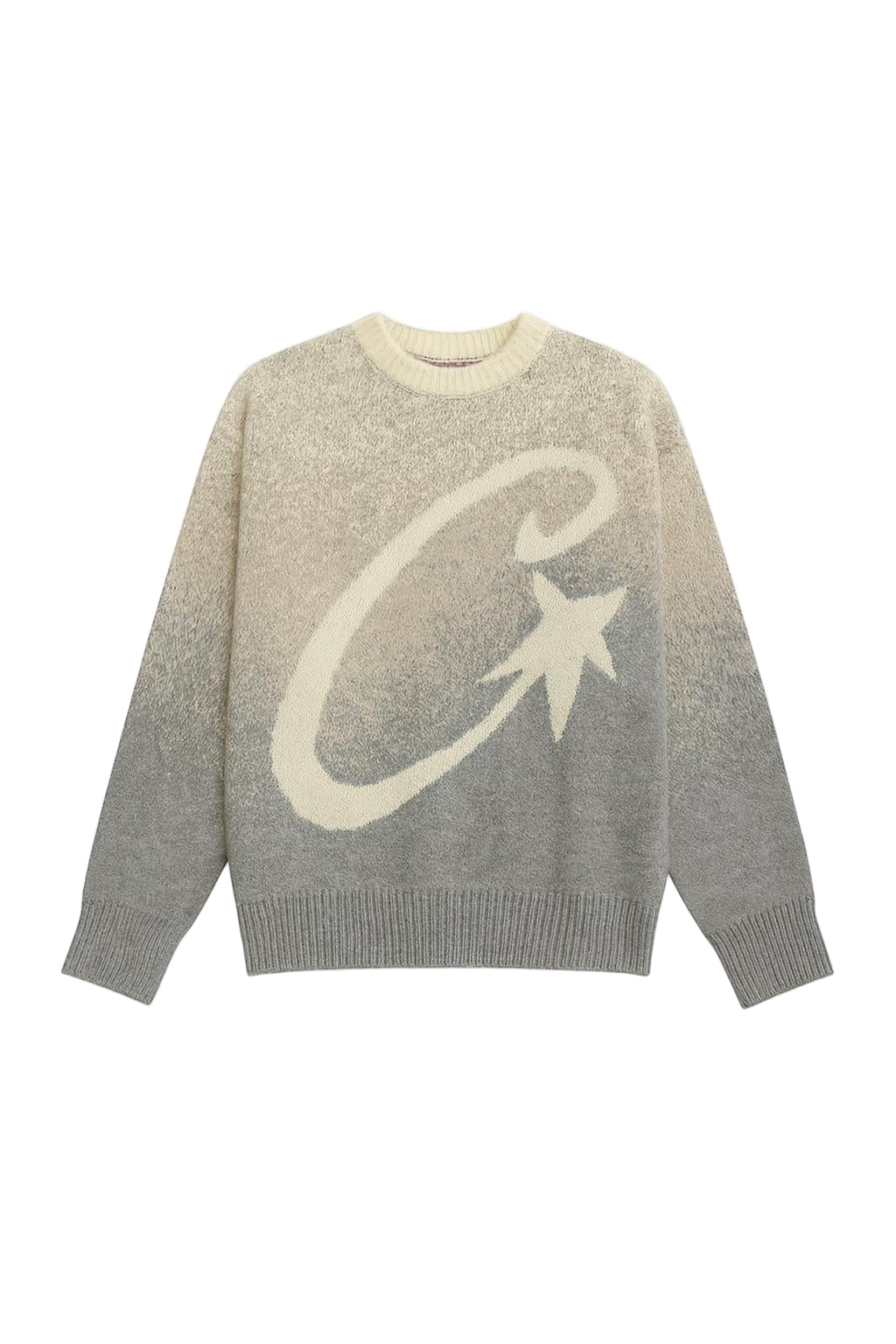 C KNIT SWEATER GREY/BEIGE
